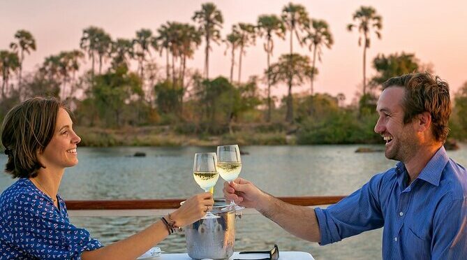 Zambezi River Dinner Cruise with Hotel Pick Up